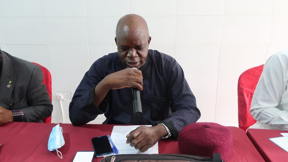 A participant speaking during a session