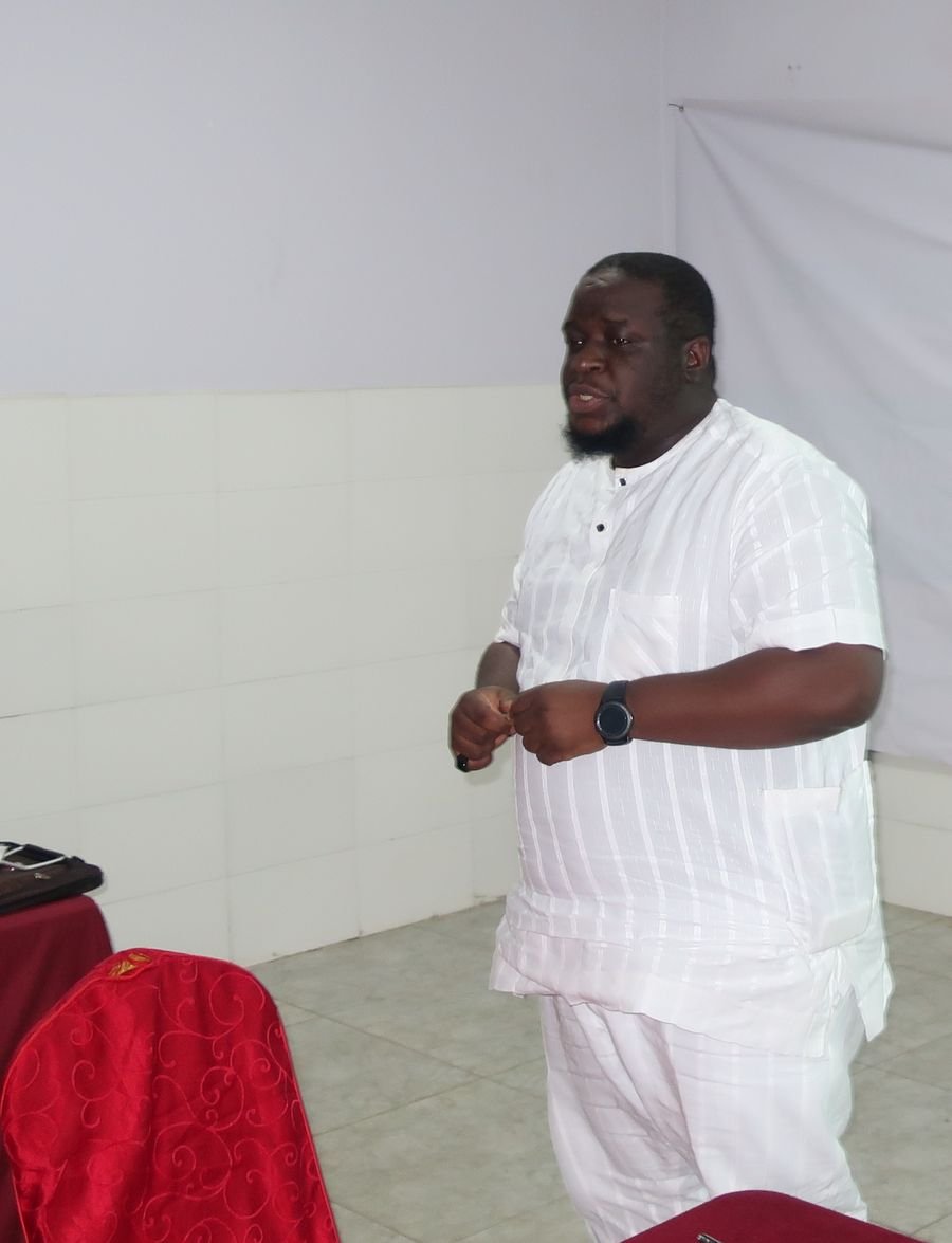 Doyin Akinola addressing the workshop